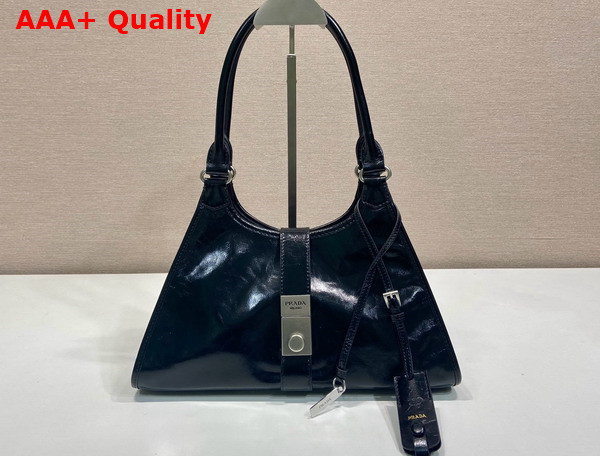 Prada Medium Leather Tote Bag in Black 1BG563 Replica