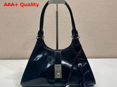 Prada Medium Leather Tote Bag in Black 1BG563 Replica