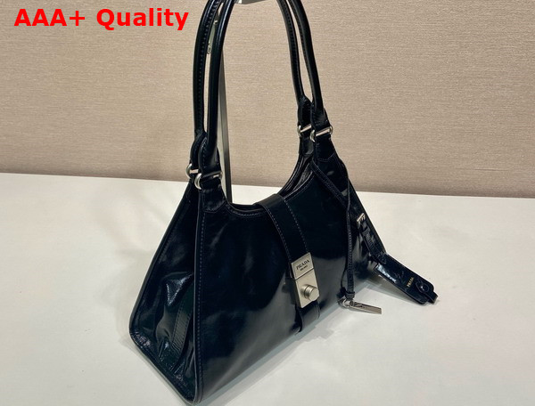 Prada Medium Leather Tote Bag in Black 1BG563 Replica