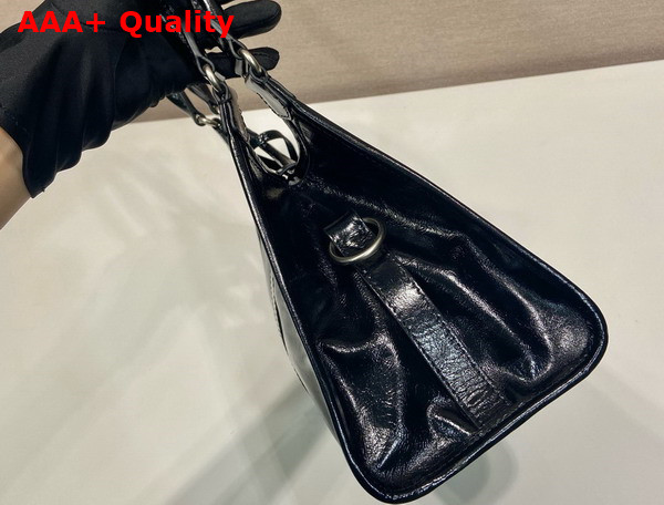 Prada Medium Leather Tote Bag in Black 1BG563 Replica