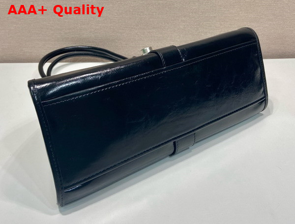 Prada Medium Leather Tote Bag in Black 1BG563 Replica