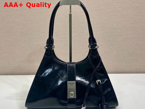 Prada Medium Leather Tote Bag in Black 1BG563 Replica