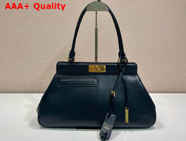 Prada Medium Leather Tote Bag in Black 1BG569 Replica
