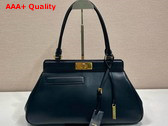 Prada Medium Leather Tote Bag in Black 1BG569 Replica