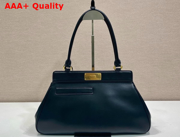 Prada Medium Leather Tote Bag in Black 1BG569 Replica