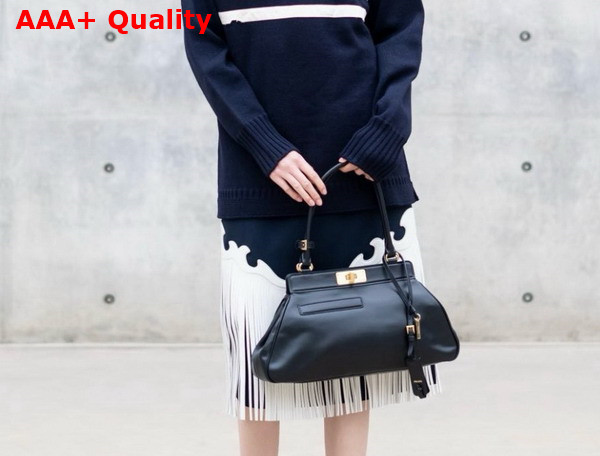 Prada Medium Leather Tote Bag in Black 1BG569 Replica
