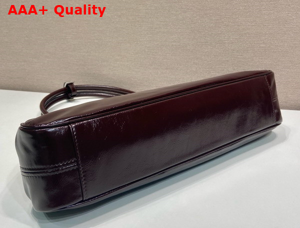 Prada Medium Leather Tote Bag in Dark Brown Vintage Calfskin 1BG569 Replica