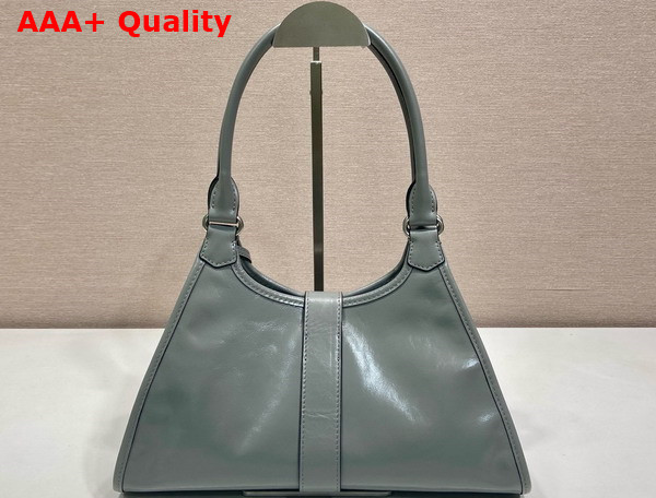Prada Medium Leather Tote Bag in Pewter 1BG563 Replica