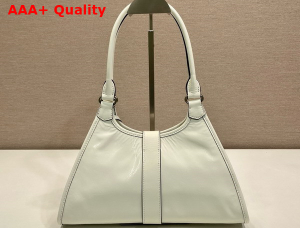 Prada Medium Leather Tote Bag in White 1BG563 Replica