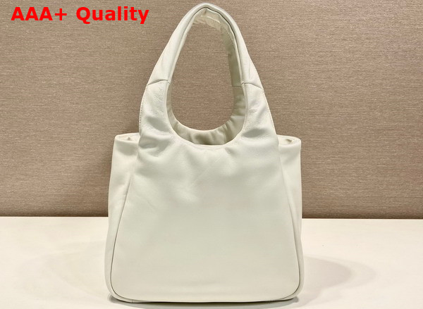 Prada Medium Padded Prada Soft Nappa Leather Bag in White 1BG413 Replica