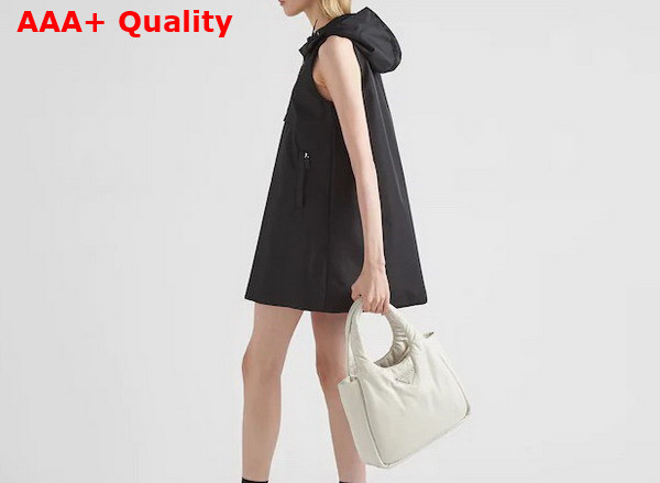 Prada Medium Padded Prada Soft Nappa Leather Bag in White 1BG413 Replica