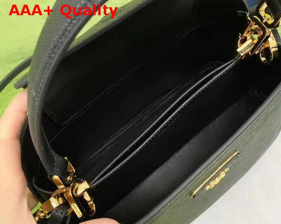 Prada Medium Saffiano Leather Matinee Bag Black Replica