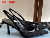 Prada Mesh Fabric Slingback Pumps in Black 1I891N Replica
