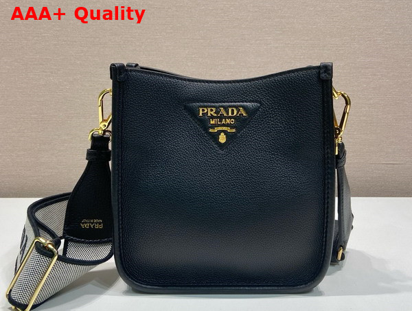 Prada Mini Leather Shoulder Bag in Black 1BH191 Replica