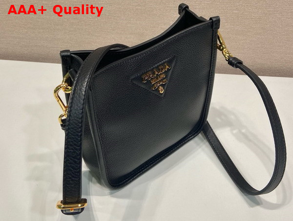 Prada Mini Leather Shoulder Bag in Black 1BH191 Replica