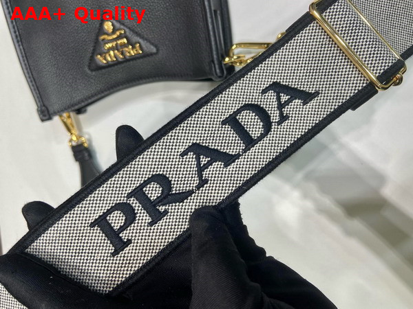 Prada Mini Leather Shoulder Bag in Black 1BH191 Replica