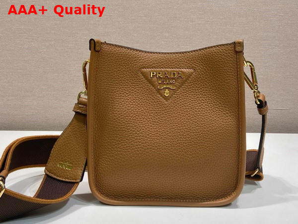 Prada Mini Leather Shoulder Bag in Caramel 1BH191 Replica