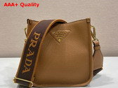 Prada Mini Leather Shoulder Bag in Caramel 1BH191 Replica