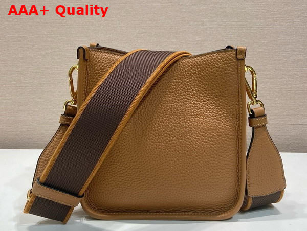 Prada Mini Leather Shoulder Bag in Caramel 1BH191 Replica