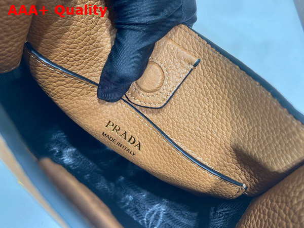 Prada Mini Leather Shoulder Bag in Caramel 1BH191 Replica