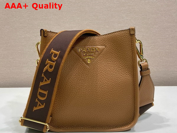 Prada Mini Leather Shoulder Bag in Caramel 1BH191 Replica