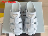 Prada Monolith Rubber Mules in Light Blue 1XX751 Replica