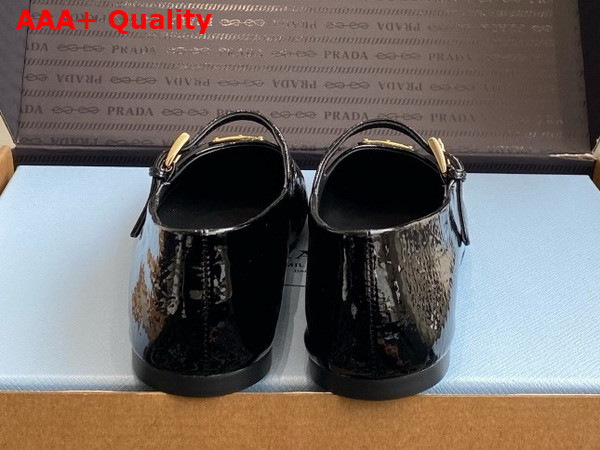 Prada Naplak Patent Leather Ballerinas in Black 1F793N Replica