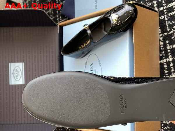 Prada Naplak Patent Leather Ballerinas in Black 1F793N Replica