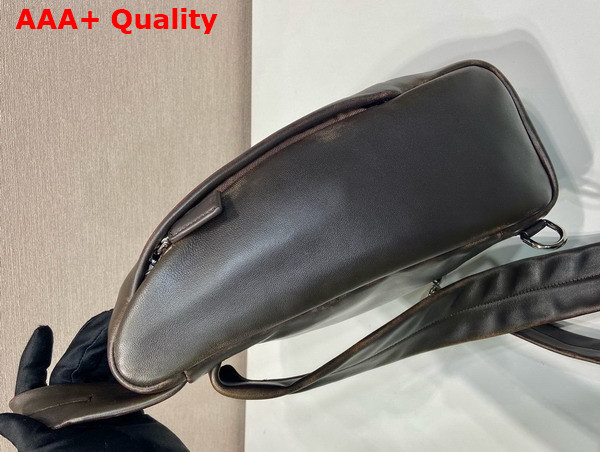Prada Nappa Leather Backpack in Dark Brown 2VZ114 Replica