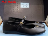 Prada Nappa Leather Ballerinas in Black 1F793N Replica