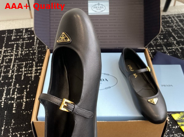 Prada Nappa Leather Ballerinas in Black 1F793N Replica