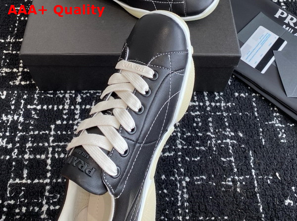 Prada Nappa Leather Sneakers in Black 1E942N Replica