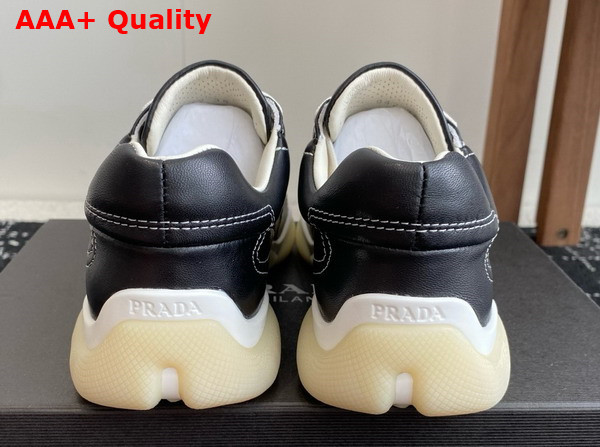 Prada Nappa Leather Sneakers in Black 1E942N Replica
