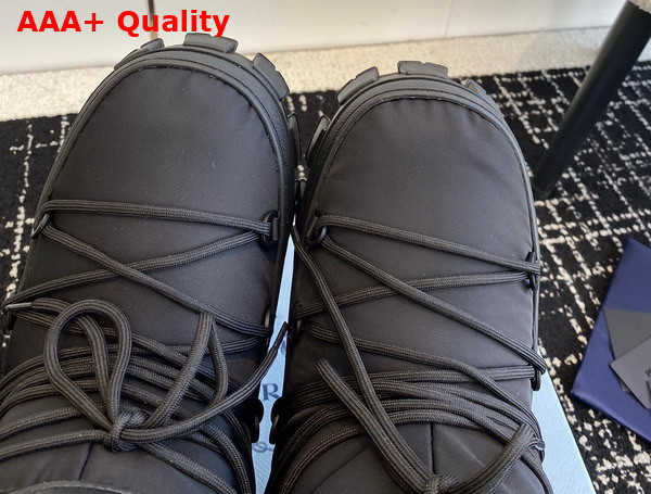 Prada Nylon Gabardine Apres Ski Boots with Pocket in Black 1U007N Replica