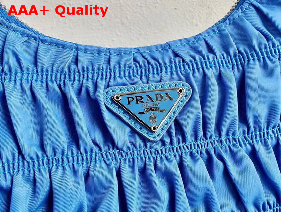 Prada Nylon and Saffiano Leather Mini Bag Periwinkle Blue Replica