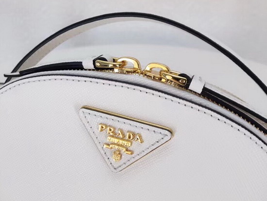 Prada Odette Saffiano Leather Bag in White