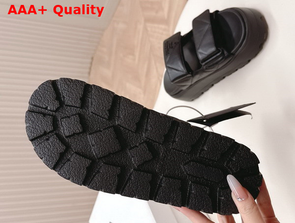Prada Padded Nappa Leather Slides in Black 1XZ775 Replica