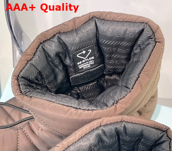 Prada Padded Nylon Booties in Brown Replica