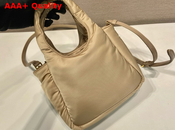 Prada Padded Re Nylon Mini Bag with Bow Camel Brown 1BA359 Replica