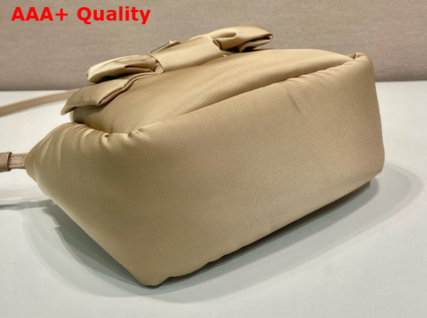 Prada Padded Re Nylon Mini Bag with Bow Camel Brown 1BA359 Replica