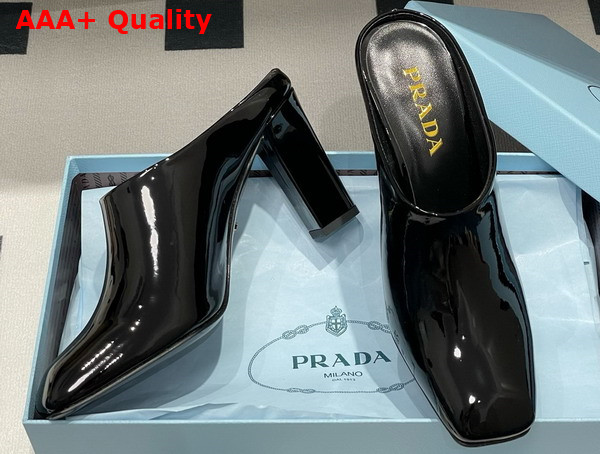 Prada Patent Leather Mules in Black 1I839N Replica