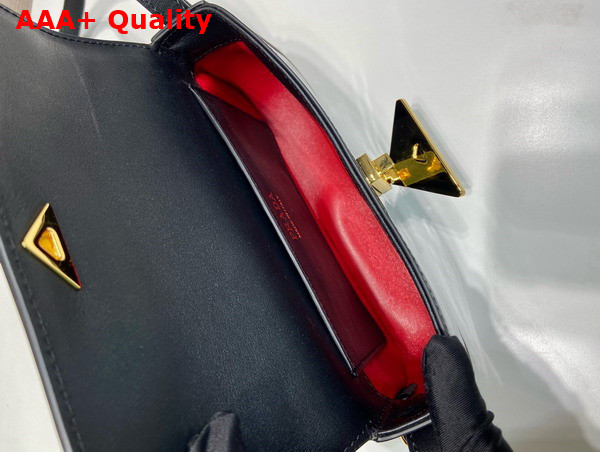 Prada Patent Leather Shoulder Bag in Black 1BD339 Replica