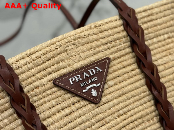 Prada Raffia Basket Bag in Natural 1BG312 Replica