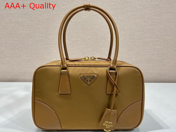 Prada Re Edition 1978 Medium Re Nylon and Saffiano Leather Two Handle Bag in Wisteria 1BB115 Replica
