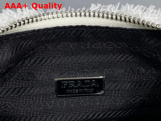 Prada Re Edition 2000 Terry Mini Bag White and Black Replica