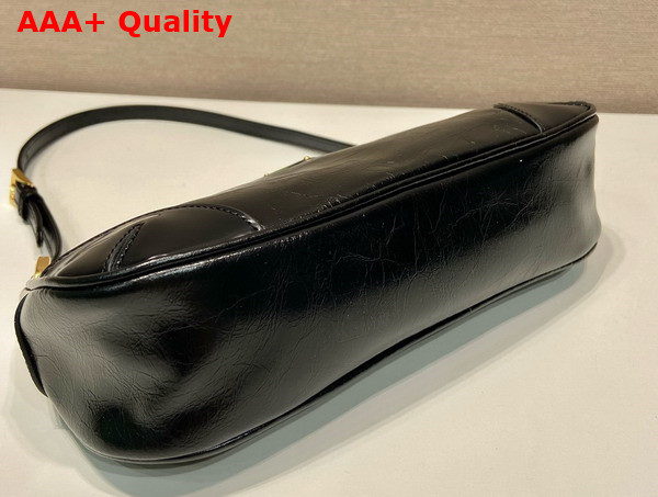 Prada Re Edition 2002 Small Leather Shoulder Bag in Black 1BC201 Replica