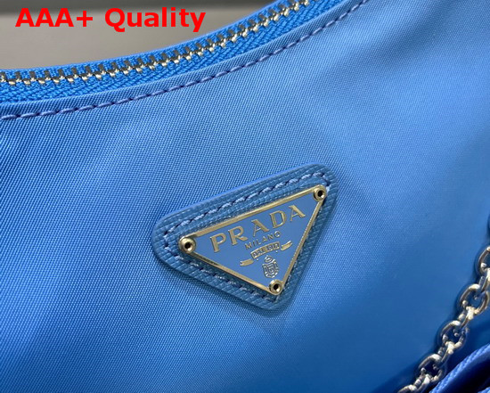 Prada Re Edition 2005 Nylon Shoulder Bag in Periwinkle Blue Replica