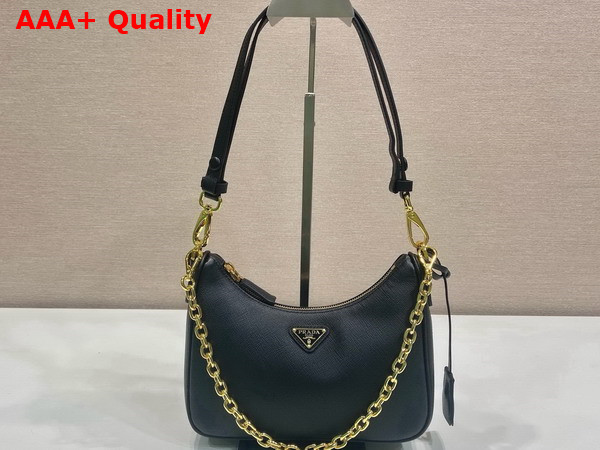 Prada Re Edition Saffiano Leather Mini Bag in Black 1BC204 Replica