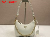 Prada Re Edition Saffiano Leather Mini Bag in White 1BC204 Replica