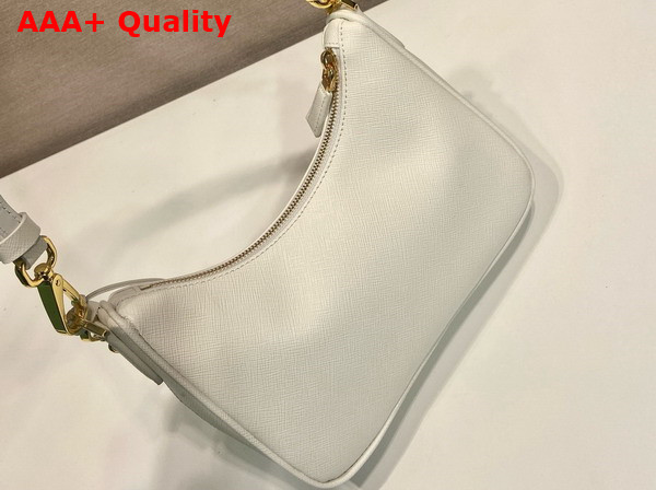 Prada Re Edition Saffiano Leather Mini Bag in White 1BC204 Replica